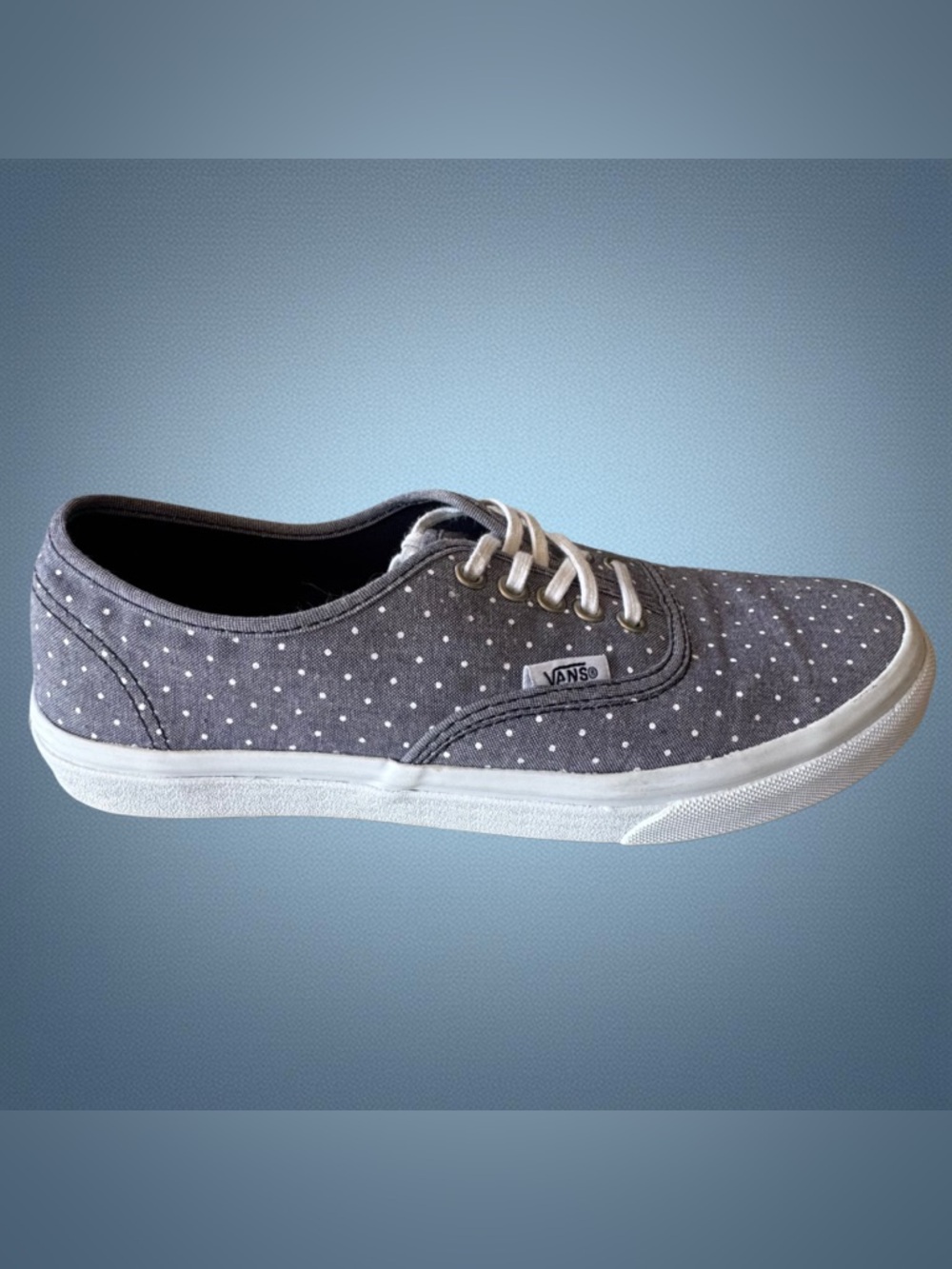 VANS Off The Wall Blue/White Polka Dot Women’s 8/Mens 6.5 Low Top Sneakers Shoes